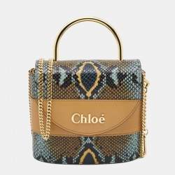 Chloe Multicolor Snakeskin Embossed and Leather Small Aby Padlock