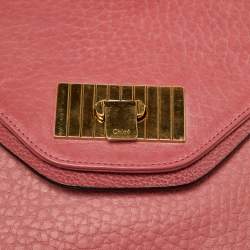 Pre Owned Chloe Pink Leather Medium Sally Shoulder Bag