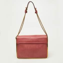 Pre Owned Chloe Pink Leather Medium Sally Shoulder Bag