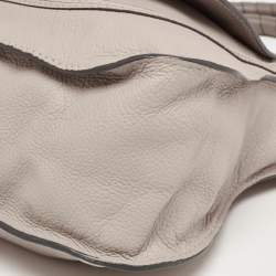 Pre Owned Chloé Grey Leather Medium Marcie Satchel