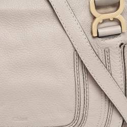 Pre Owned Chloé Grey Leather Medium Marcie Satchel