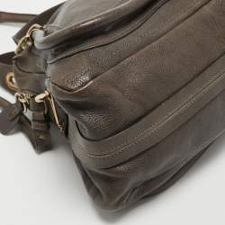 Pre Owned Chloe Brown Leather Medium Paraty Satchel