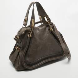 Pre Owned Chloe Brown Leather Medium Paraty Satchel