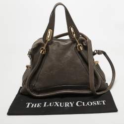 Pre Owned Chloe Brown Leather Medium Paraty Satchel