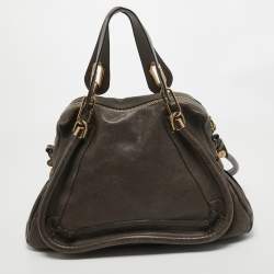 Pre Owned Chloe Brown Leather Medium Paraty Satchel