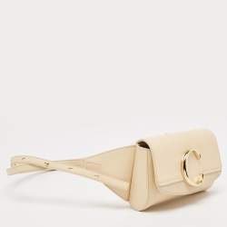 Chloe Cream Leather and Suede Chloe C Belt Bag