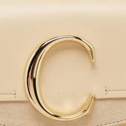 Chloe Cream Leather and Suede Chloe C Belt Bag