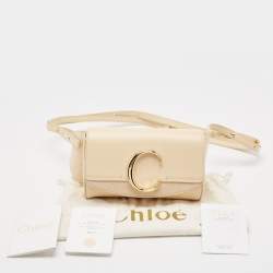 Chloe Cream Leather and Suede Chloe C Belt Bag