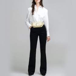 Chloe Cream Leather and Suede Chloe C Belt Bag