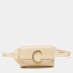 Chloe Cream Leather and Suede Chloe C Belt Bag