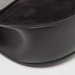Pre Owned Chloe Black Leather and Suede Small Drew Chain Crossbody Bag