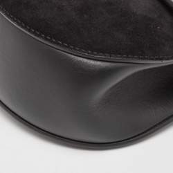 Pre Owned Chloe Black Leather and Suede Small Drew Chain Crossbody Bag