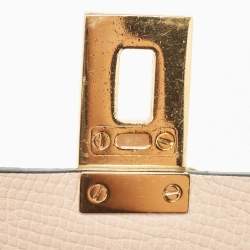 Chloe Peach/Brown Pebbled Leather Medium Drew Shoulder Bag