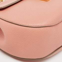 Chloe Salmon Pink Leather Medium Drew Shoulder Bag