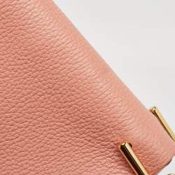 Chloe Salmon Pink Leather Medium Drew Shoulder Bag