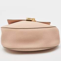 Pre Owned Chloe Rose Poudre Leather Large Drew Shoulder Bag