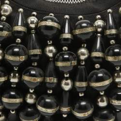 مملوكة مسبقًا Chloe Black Canvas Beaded Bracelet Hobo 