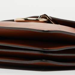 Pre Owned حقيبة كتف كلوي فاي سويدي وجلد بني متوسطة