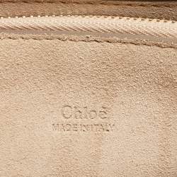 Pre Owned حقيبة كتف كلوي فاي سويدي وجلد بني متوسطة