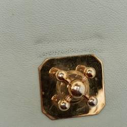 Pre Owned Chloé Mint Green Leather Small Elsie Shoulder Bag