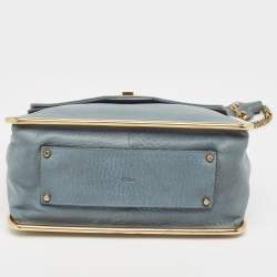 Pre Owned Chloe Blue Leather Medium Sally Shoulder Bag