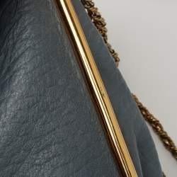 Pre Owned Chloe Blue Leather Medium Sally Shoulder Bag