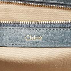 Pre Owned Chloe Blue Leather Medium Sally Shoulder Bag