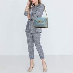 Pre Owned Chloe Blue Leather Medium Sally Shoulder Bag
