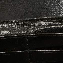 Chloe Black Leather Logo Continental Wallet
