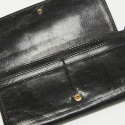 Chloe Black Leather Logo Continental Wallet