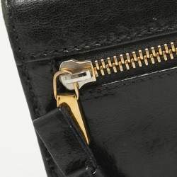 Chloe Black Leather Logo Continental Wallet