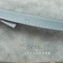 Pre Owned Chloe Blue Leather and Suede Mini Faye Crossbody Bag