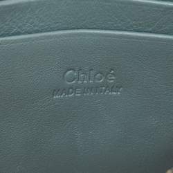 Pre Owned Chloe Blue Leather and Suede Mini Faye Crossbody Bag