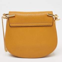 Chloe Mustard Leather Small Drew Shoulder Bag