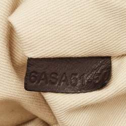 Pre Owned Chloe Dark Brown/Grey Python and Leather Silverado Satchel