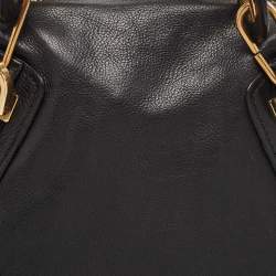 Pre Owned Chloe Black Leather Medium Paraty Satchel