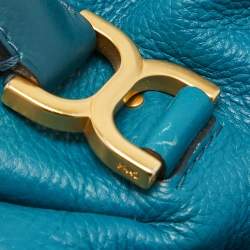 Pre Owned Chloe Blue Leather Small Marcie Satchel