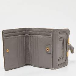 Chloe Grey Leather Marcie Compact Wallet