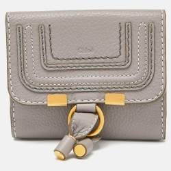 Chloe Grey Leather Marcie Compact Wallet