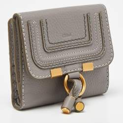 Chloe Grey Leather Marcie Compact Wallet