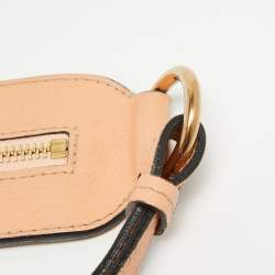 Pre Owned Chloe Peach Leather Elise Neo Folk Shoulder Bag