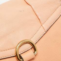 Pre Owned Chloe Peach Leather Elise Neo Folk Shoulder Bag