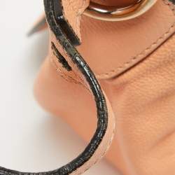 Pre Owned Chloe Peach Leather Elise Neo Folk Shoulder Bag