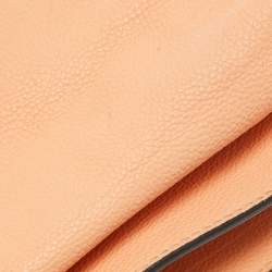 Pre Owned Chloe Peach Leather Elise Neo Folk Shoulder Bag