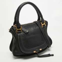 Chloé Black Leather Medium Marcie Shoulder Bag