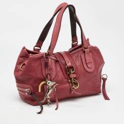 Pre Owned Chloe Pink/Brown Leather Paddington Satchel