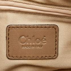 Pre Owned Chloe Beige/Black Leather Medium Paraty Handbag