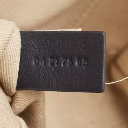 Pre Owned Chloe Beige/Black Canvas and Leather Small Woody Tote