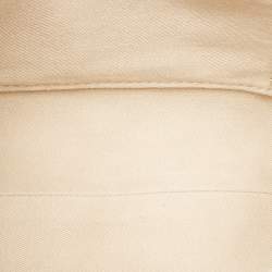 Pre Owned Chloe Beige/Black Canvas and Leather Small Woody Tote