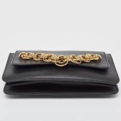 Pre Owned Chloe Black Leather Drew Bijou Clutch